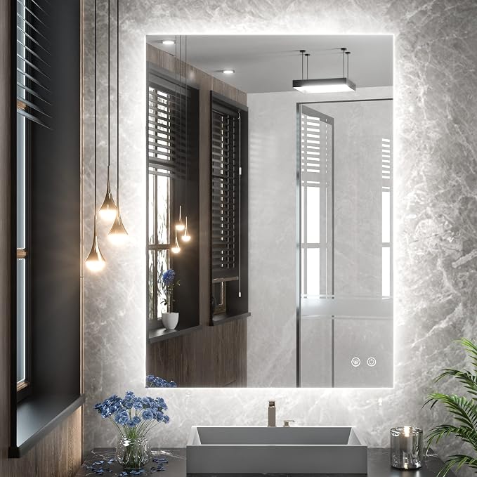 TETOTE 20 x 28 LED Backlit Bathroom Mirror by TETOTE