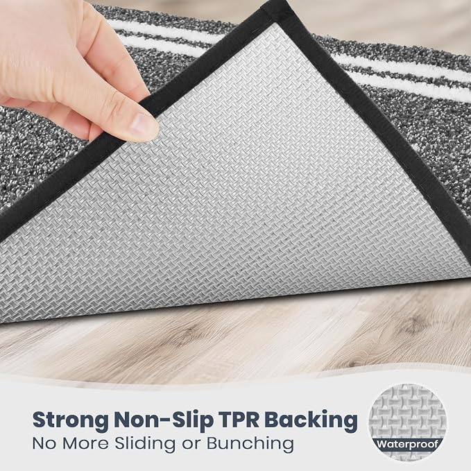 PURRUGS Bathroom Rug Non-Slip Machine Washable 30" x 60", Super Absorbent and - Image 4