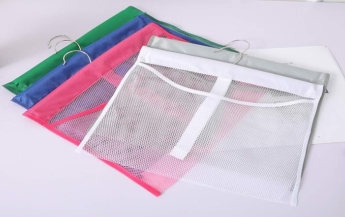 Portable Mesh Pocket with Rotatable Hanger, Quick Dry Serial Type Bath Storage - Image 5