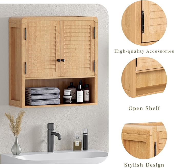 Wall-Mounted Bathroom Storage Cabinet, Waterproof Multi-Layer Adjustable Shelf - Image 5