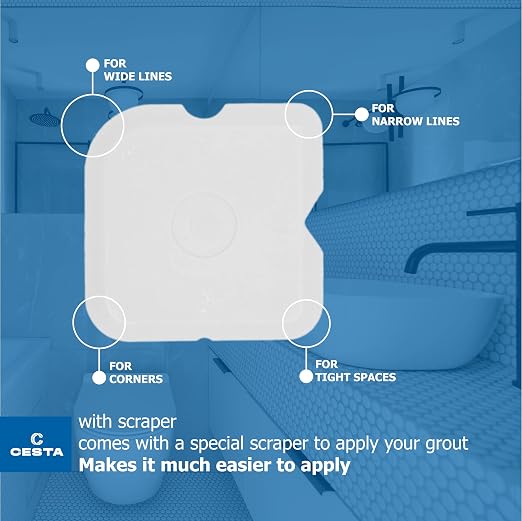 CESTA Tile Grout Repair Kit Squeeze Tube, Fast Drying, Waterproof Tile Grout - Image 6