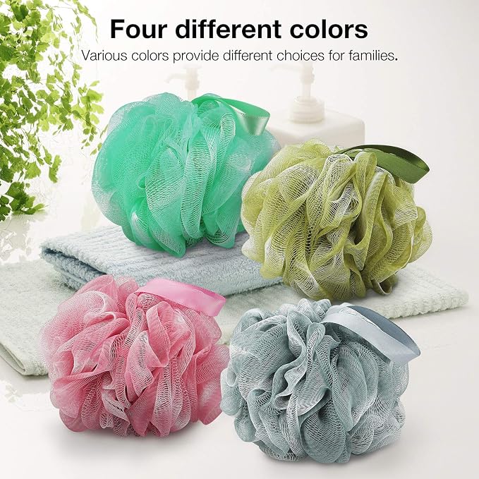 Bath Shower Loofah Sponge 60g Bath Mesh Pouf Shower Ball Body Scrubber - Image 6