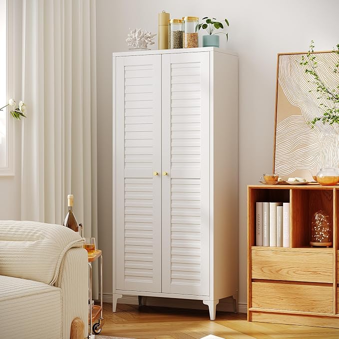 64" H Metal Pantry Cabinet, Kitchen Pantry Storage Cabinets - Image 2
