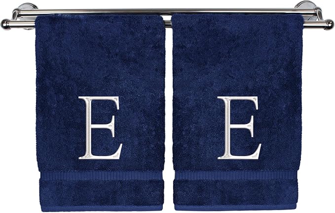 Monogrammed Hand Towel, Personalized Initial Gift, Extra Absorbent 100% Turkish by BareCotton