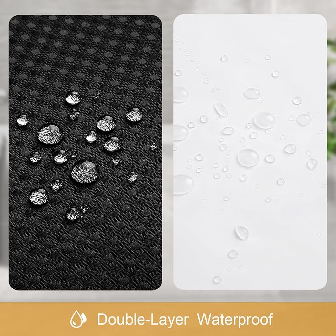 3 in 1 Long Shower Curtain Set-72 W x 78 H, Waterproof Fabric - Image 6