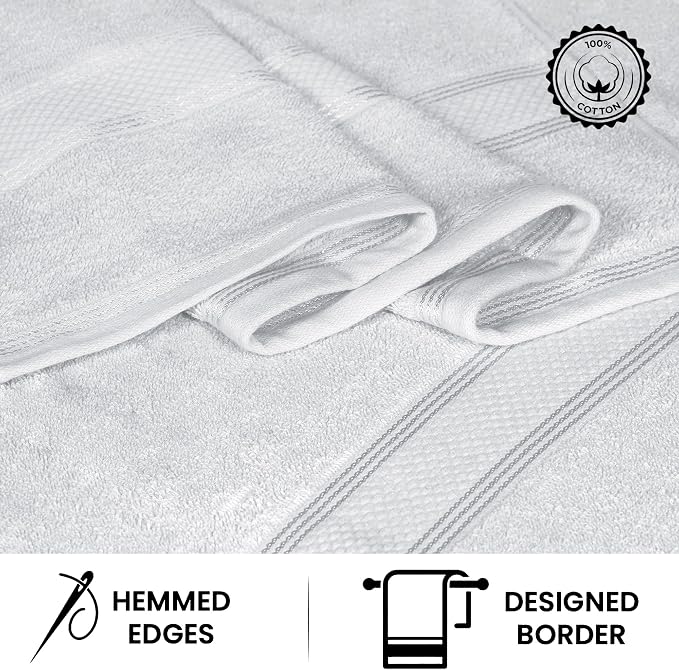Casa Lino White Bath Towels Set of 4 - Image 5