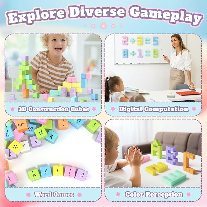 116 PCS Magnetic Blocks Set, STEM Educational Preschool Sensory Toys - Image 6