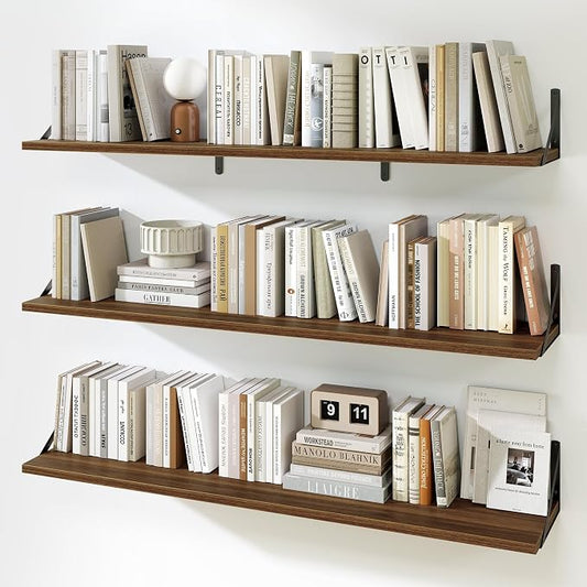 Fun Memories Extra Long Floating Wall Shelves, 48 x 8 Inches by FunMemories
