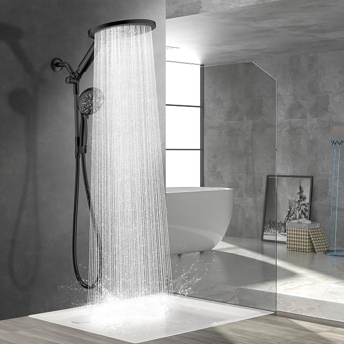 HOWUWEY Dual Shower Heads with Handheld Spray Combo, 7.5" High Pressure - Image 8