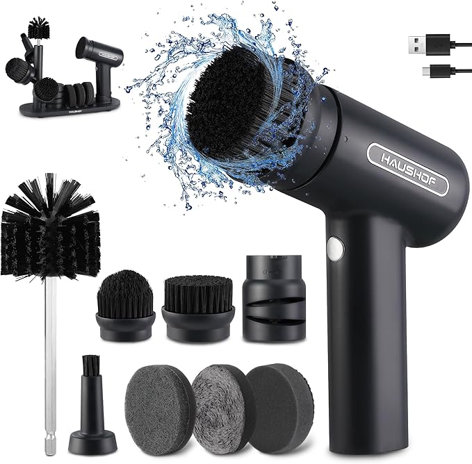 HAUSHOF Electric Spin Scrubber, Cordless Dish Scrubber Brush by HAUSHOF