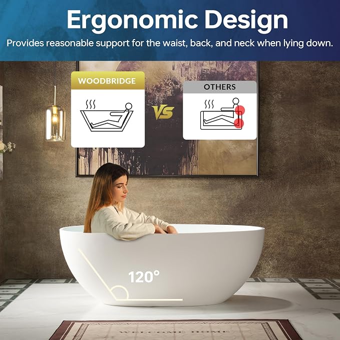 WOODBRIDGE 61 in. x 30.75 in. Stone Resin Luxury Contemporary Solid Surface - Image 11