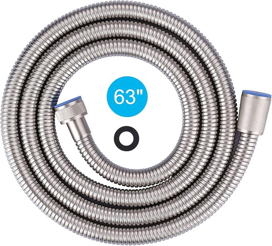 Aleasha Brushed Nickel Finished Shower Hose, 63 Inch SUS 304 Stainless Steel by ALEASHA