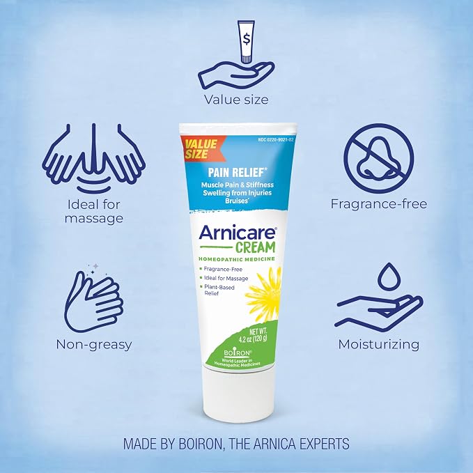Boiron Arnicare Cream 4.2 oz for Joint Pain, Muscle Pain Relief, and Bruises - Image 3