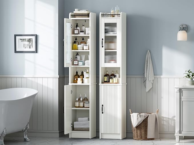71" H Tall Bathroom Storage Cabinet, Narrow Bathroom Cabinet - Image 8