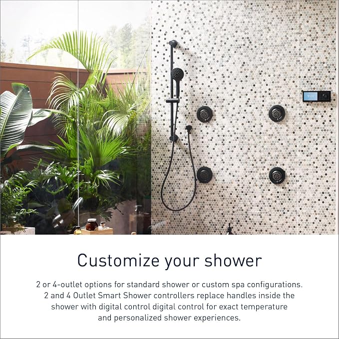 Moen Matte Black Smart Shower 2-Outlet Digital Water System Controller - Image 3
