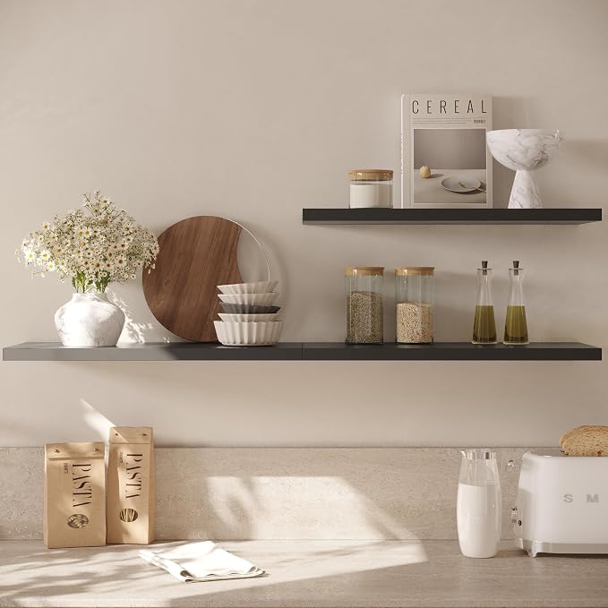 Wall Shelf Set of 3, Wooden Floating Wall Shelf - Image 5