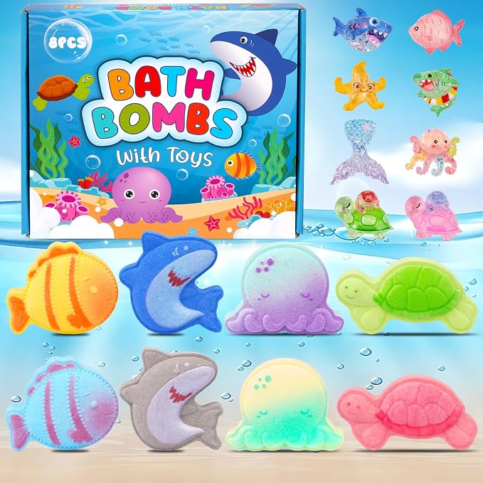Sea Animal Bath Bombs for Kids by KOPHINYE