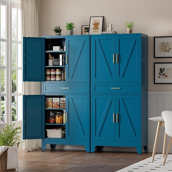 Metal Storage Cabinet with Drawer, Living Room by Unknown