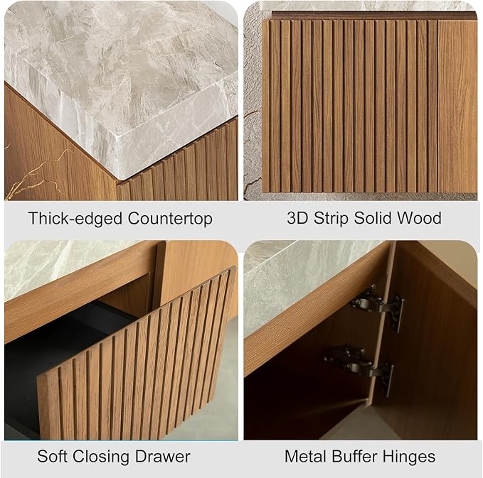 Ambrovina 48" Floating Bathroom Vanity - Image 4