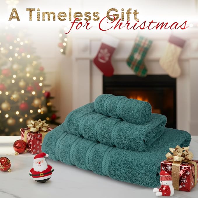 American Soft Linen Premium 3 Piece Towel Set, 1 Bath Towel 1 Hand Towel 1 - Image 2