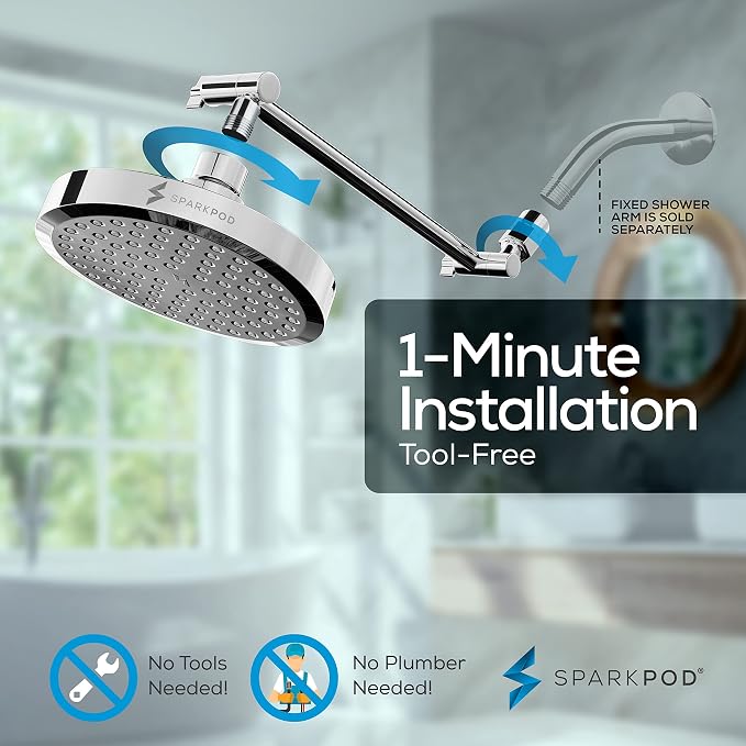SparkPod Round Rain Shower Head - Image 6