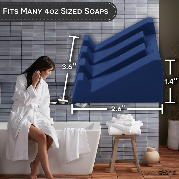 Silicone Soap Dish Self Draining Bar Soap Holder - Image 4