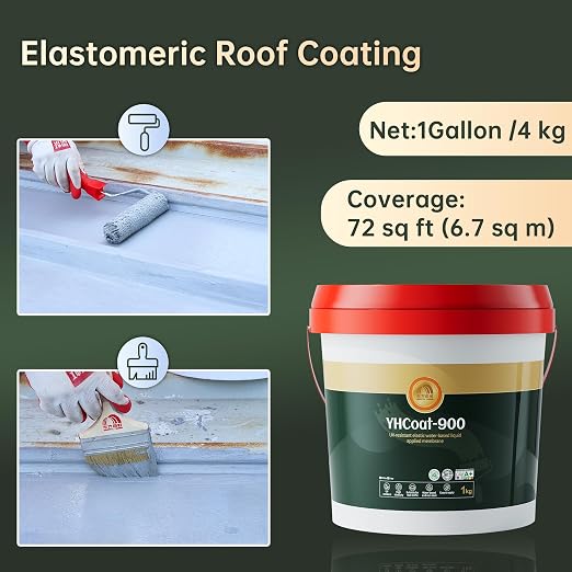35 oz Gray Roof Sealant Waterproof, Elastomeric Roofing Coating Liquid - Image 3