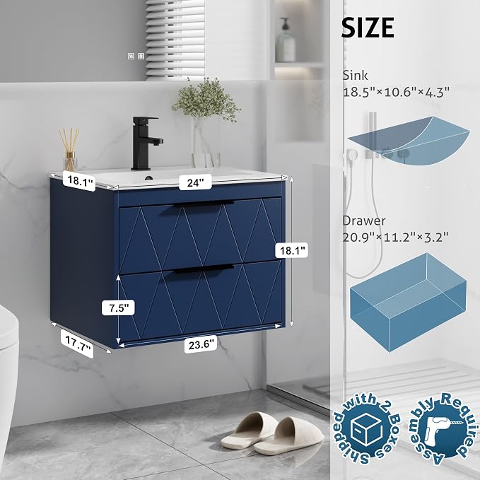 eclife 24" Bathroom Vanities Cabinet - Image 2