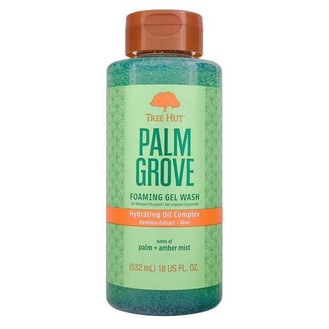 Tree Hut Palm Grove Foaming Gel Wash, Hydrating & Moisturizing Body Wash by TreeHut