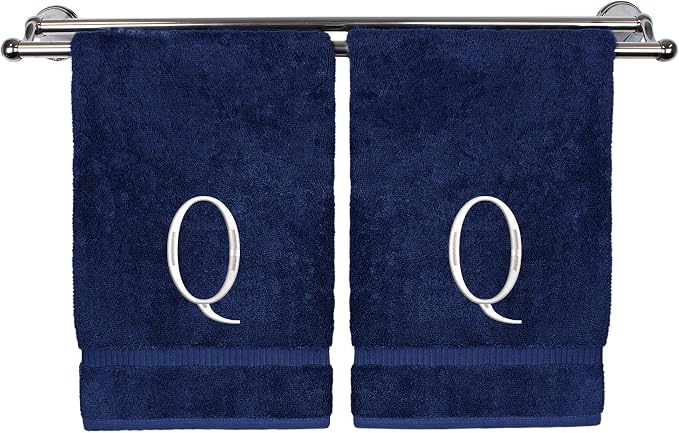 Monogrammed Hand Towel, Personalized Initial Gift, Extra Absorbent 100% Turkish by BareCotton