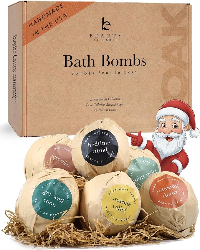 Bath Bombs Gift Set, USA Made by BeautybyEarth