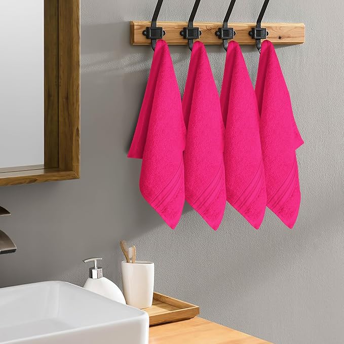BOUTIQUO Ultra Soft Cotton Washcloths, Contains 12 Piece Face Cloths 12x12 inch - Image 5