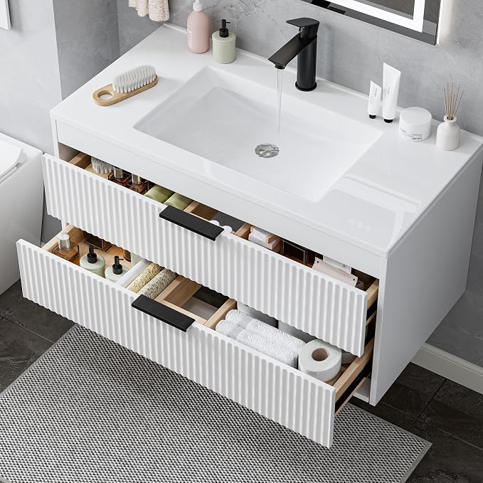 36 Inches Modern MDF Bathroom Vanity - Image 7