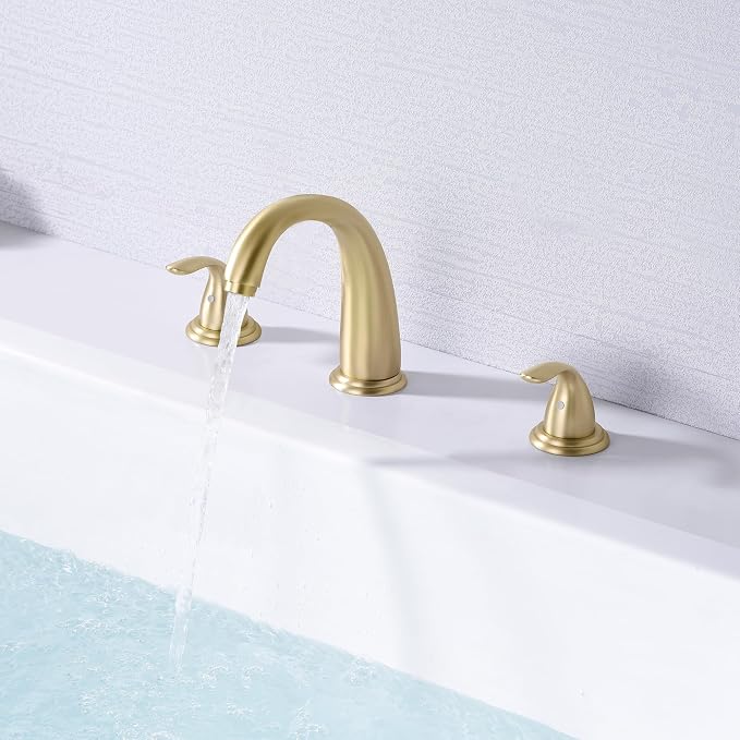 SUMERAIN 2-Handle Widespread Roman Bathtub Faucet Tub Filler - Image 4