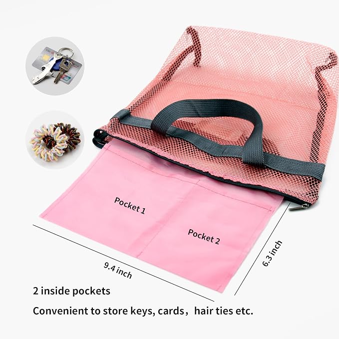 Mesh Shower Caddy Bag Portable Hanging Toiletry and Bath Organizer - Image 7