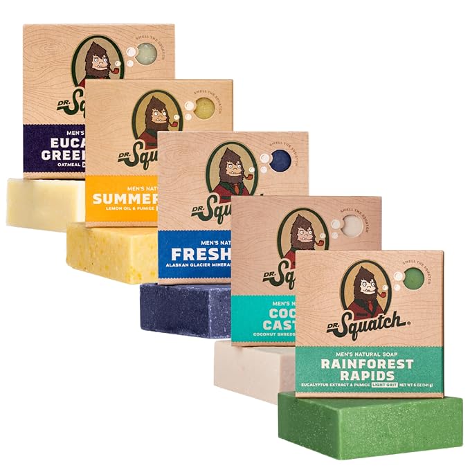 Dr. Squatch Natural Bar Soap for Men Variety Gift Set by DrSquatch