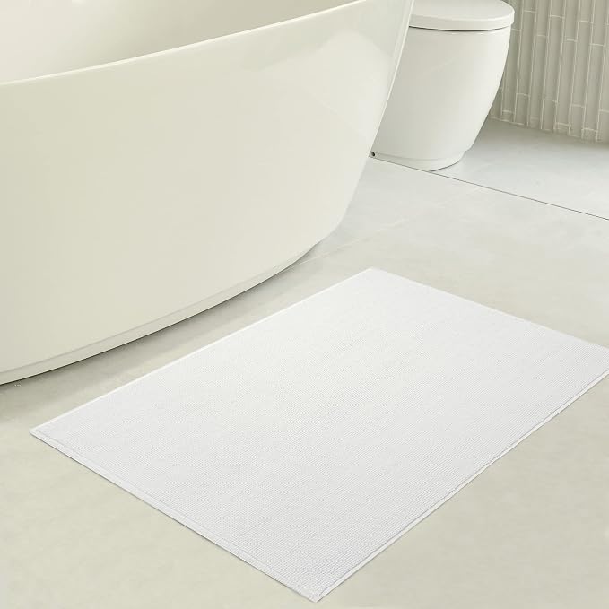 American Soft Linen Bath Rug, 17 in 24 in 100% Cotton Bath Mats Rugs - Image 3