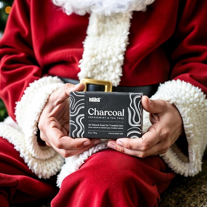 Keika Charcoal Black Soap Bar for Eczema, Men Women Teens - Image 4