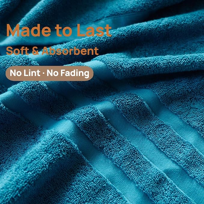 Cotton Bath Towel – Large 30x60 Inches, Thick & Absorbent Towel - Image 4