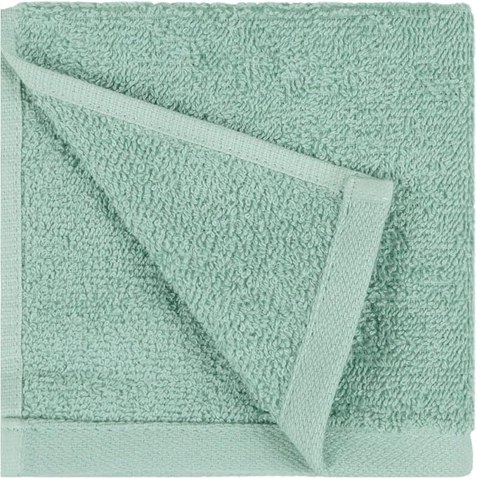 Amazon Basics Washcloth for Bathroom, 100% Cotton Extra Absorbent, Fast Drying - Image 9