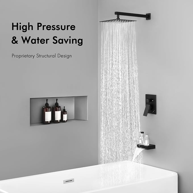 KES Tub and Shower Faucet Set Shower System - Image 2