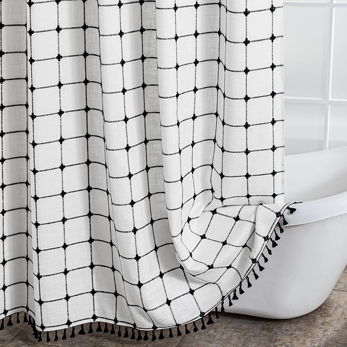 ROSERY No Hook Shower Curtain - Image 2