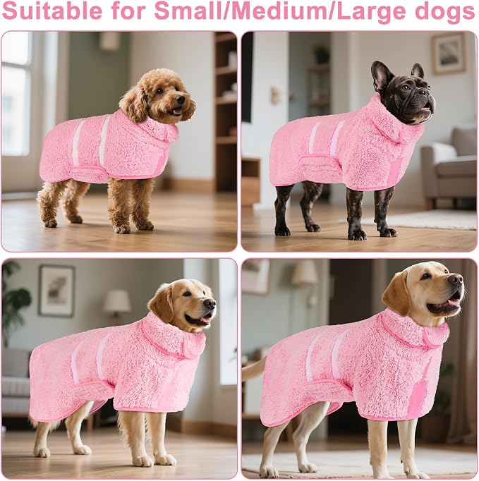 Bienbee Dog Bathrobe, Quick Drying Super Absorbent Dog Robes - Image 5