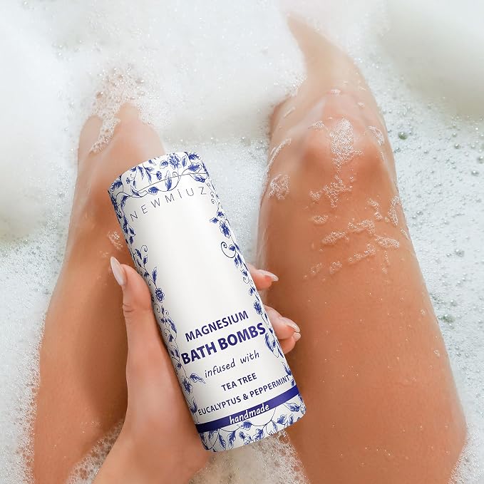 Magnesium Bubble Bath Bombs Long Lasting Foaming Sore Muscles Recovery Tea Tree - Image 7