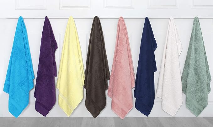 SALBAKOS 100% Turkish Cotton Extra Large Bath Sheet Set of 2 35x70 inch | - Image 4