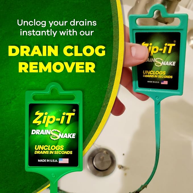 The original Zip-It Hair Clog Remover 25-inch Overall Length Drain Snake Cleaner - Image 2
