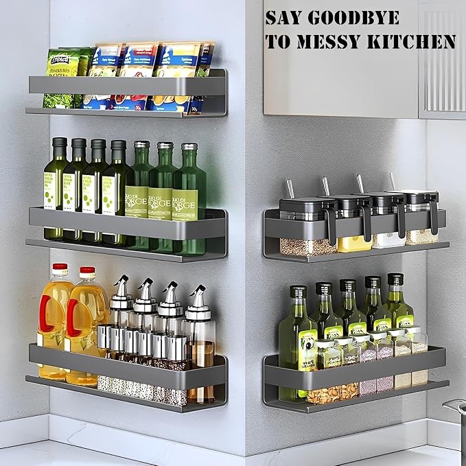 Stainless Steel Detachable Wall Mounted Floating Shelves - Image 7
