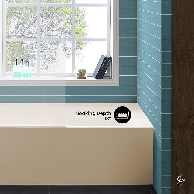 Voltaire 60" X 30" Left-Hand Drain Alcove Bathtub - Image 6