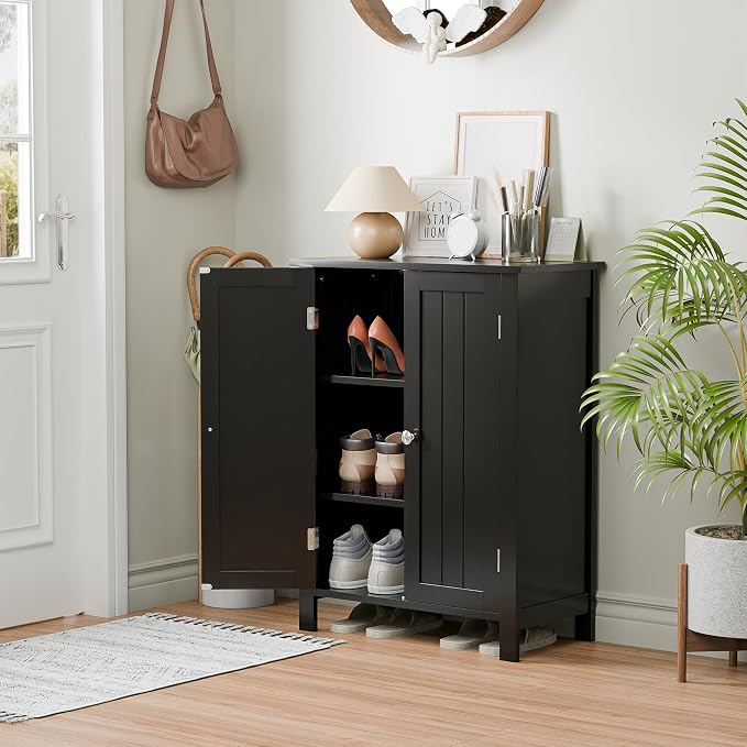 SUPER DEAL Modern Bathroom Floor Storage Cabinet - Image 5