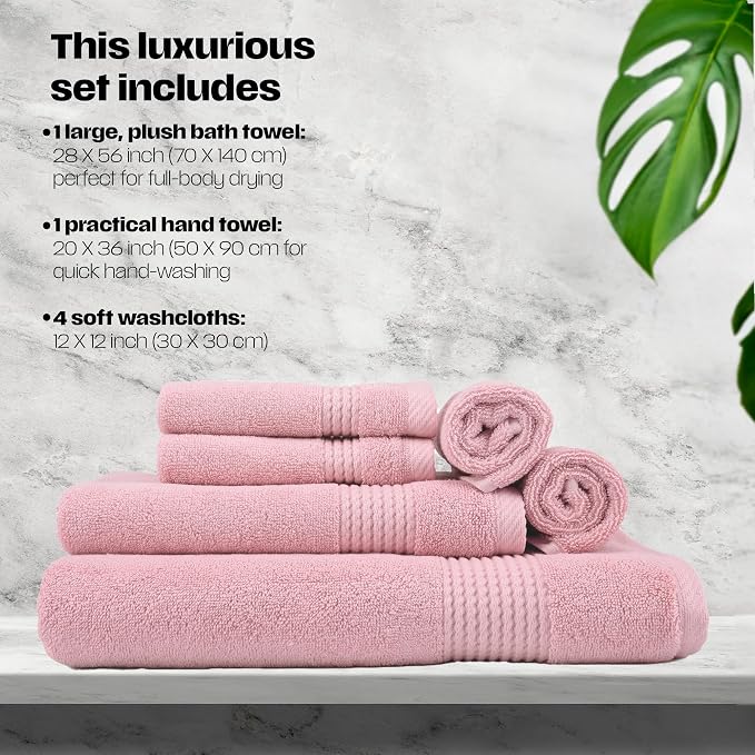 EastNBlue Lara Premium Bath Towel Set 6 Piece - Image 7